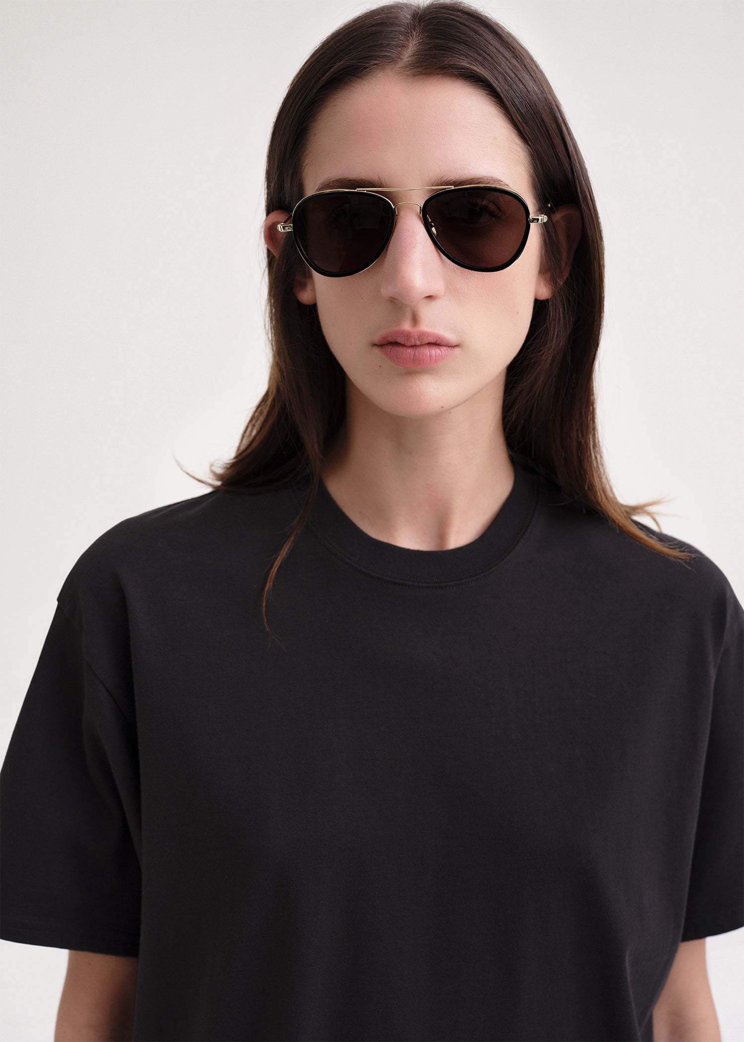 Totême Crew-neck Cotton T-shirt In Black