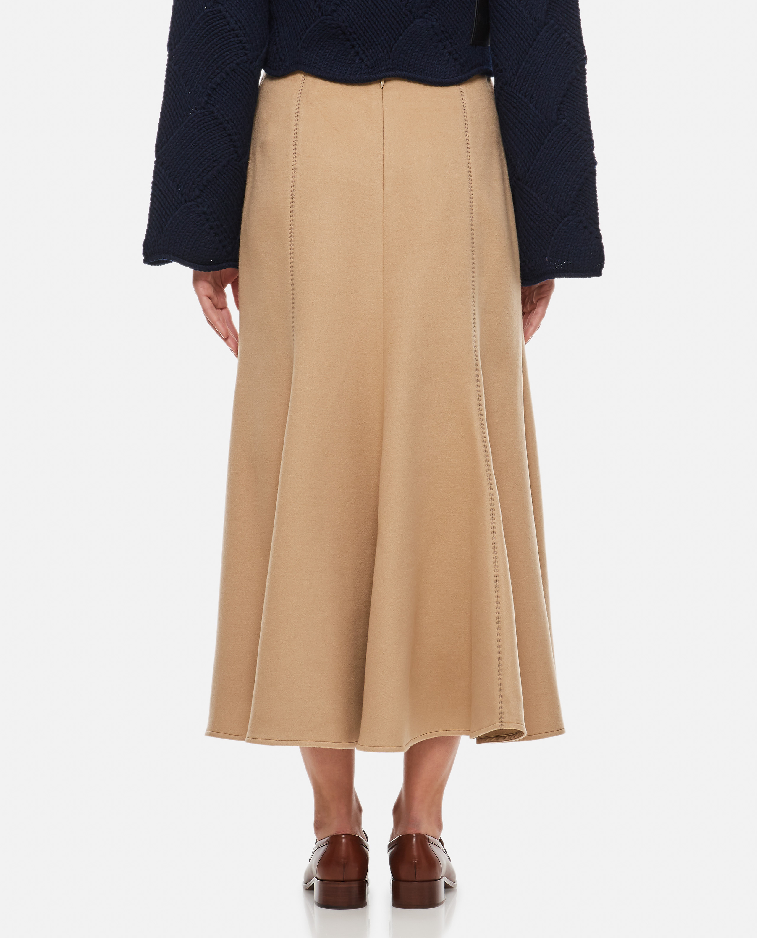 Gabriela Hearst Medium Length Skirt In Nude