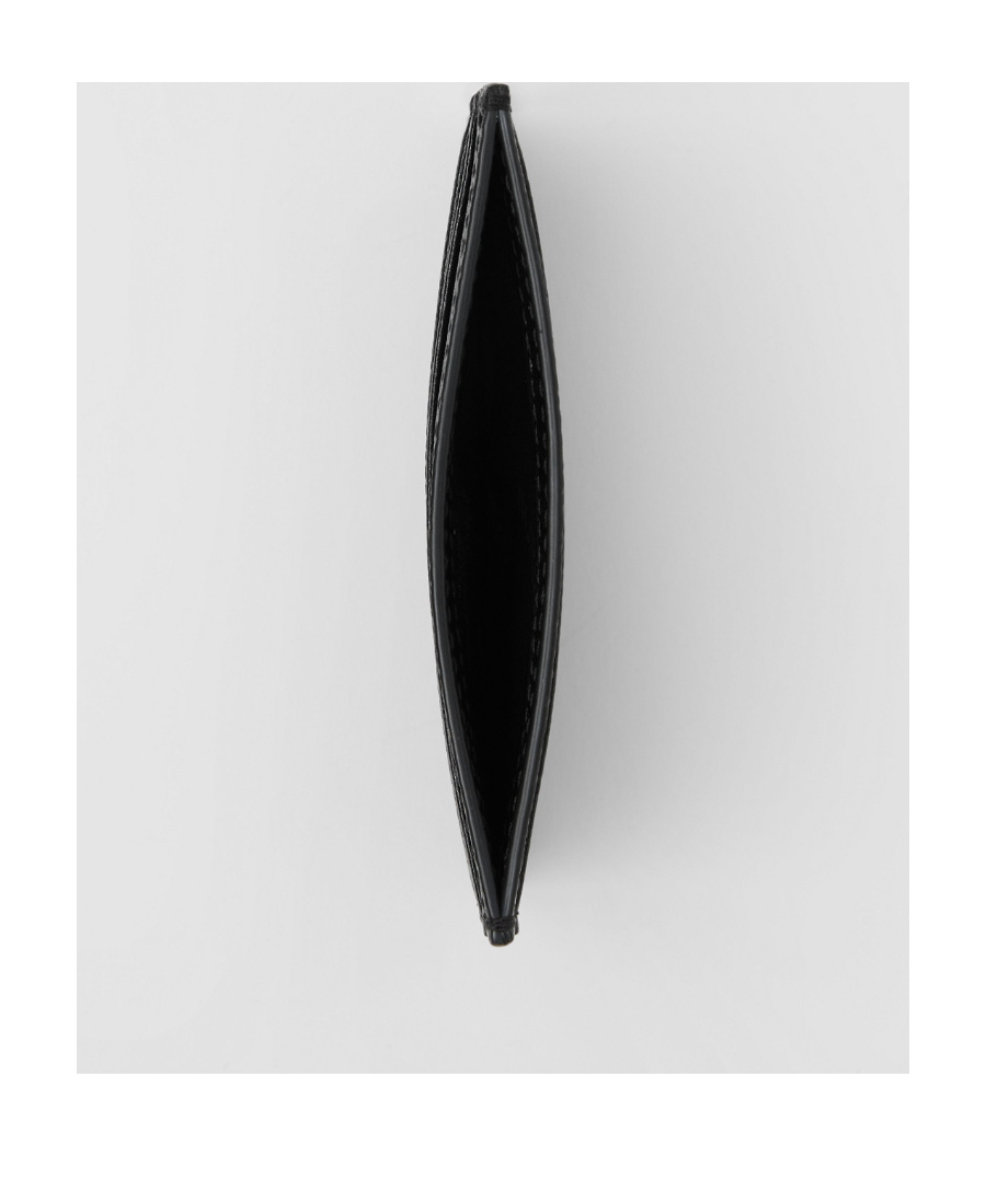 Burberry Monogram-motif Grainy-leather Card Case In Black