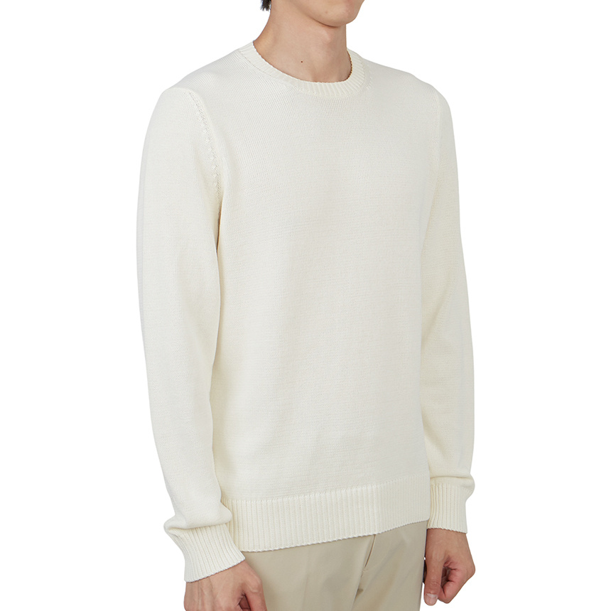 Drumohr Crew-neck Merino Jumper In White