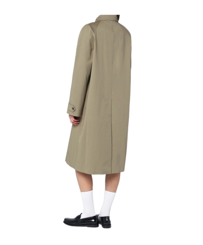 Shop Anine Bing Single-breasted Trench Coat In Green
