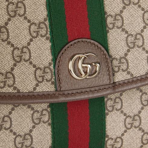 Gucci Ophidia Medium Top Handle Bag In Brown