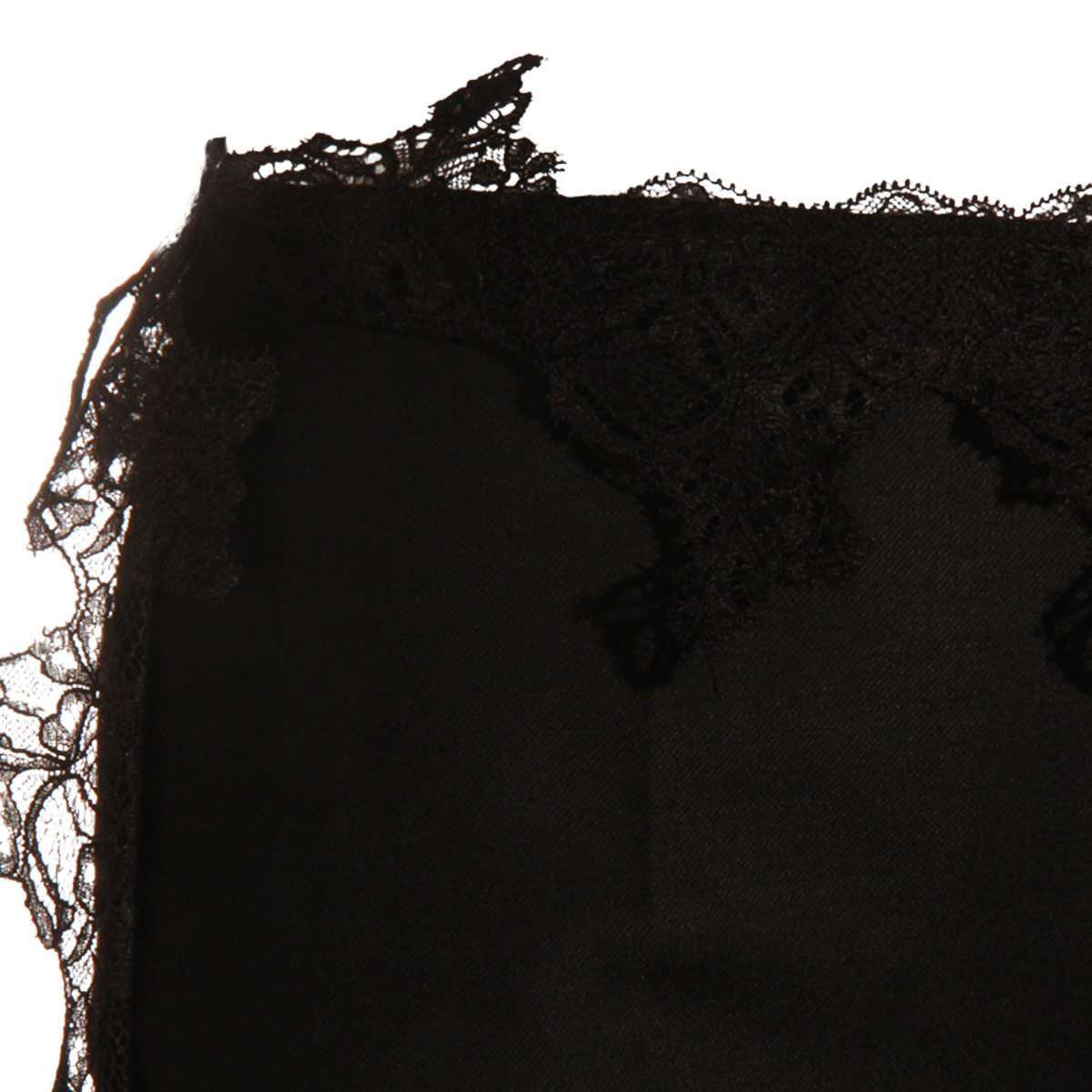 Blumarine Slim Fit High Waist Lace Detailing Trousers In Black