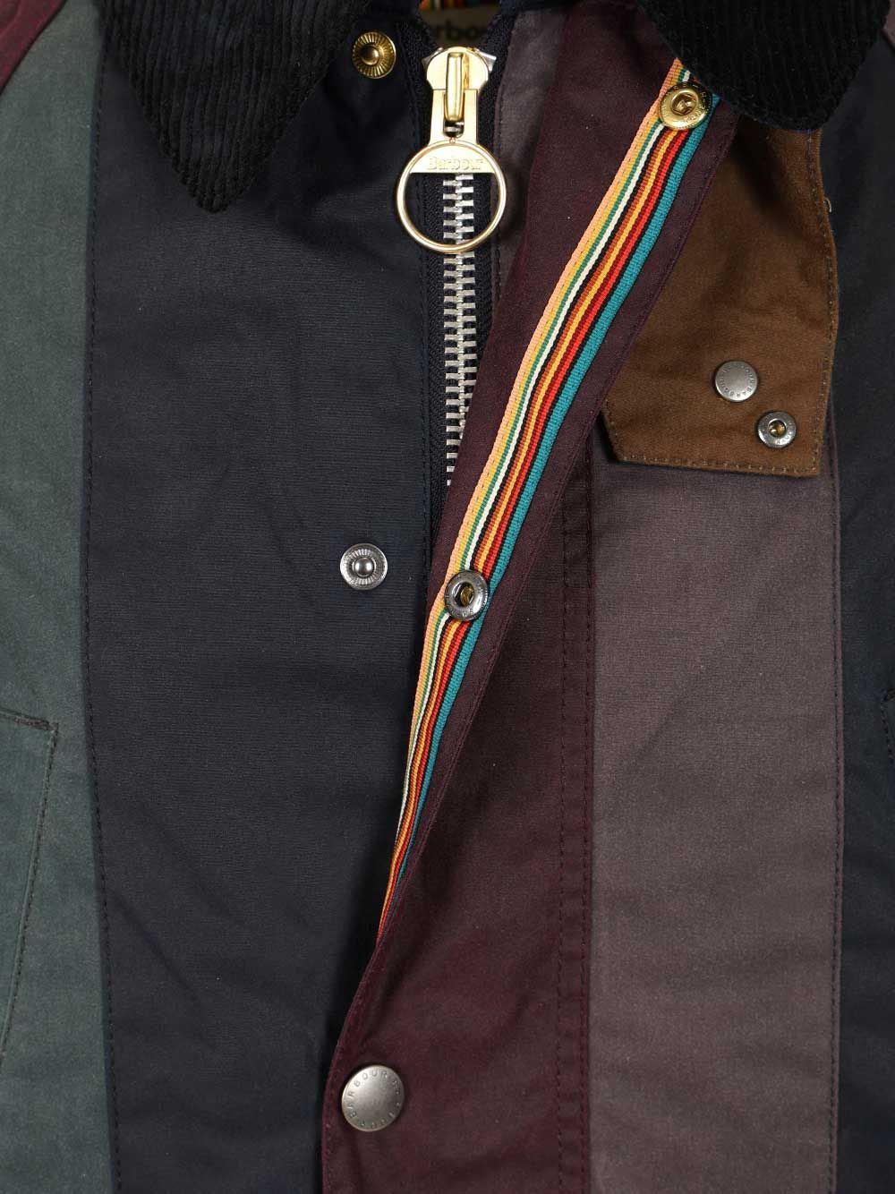 Barbour X Paul Smith Color-blocked Jacket In Multi