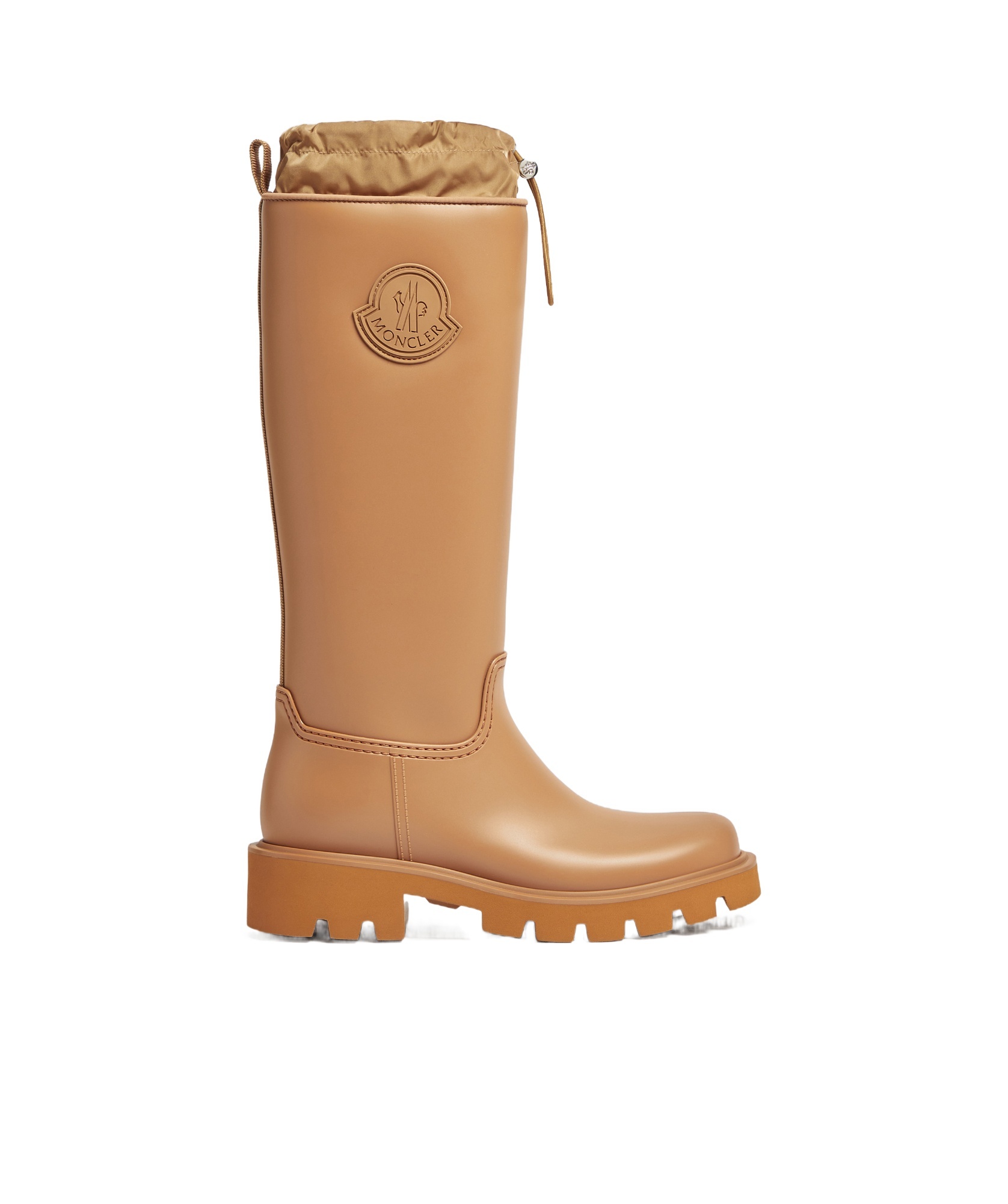 Moncler Kickstream Knee-high Rain Boots In Brown