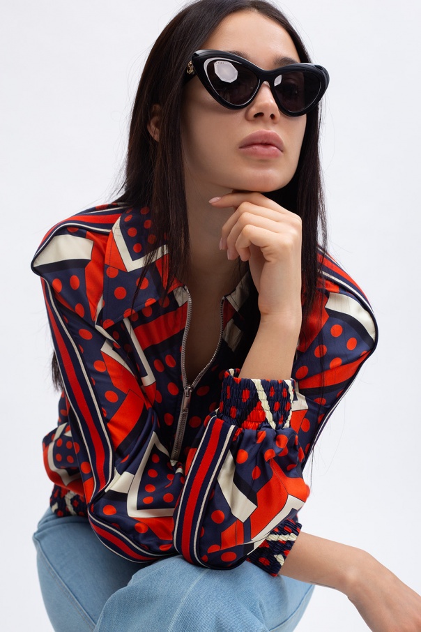 Gucci Interlocking Gg Cat-eye Sunglasses In Gray