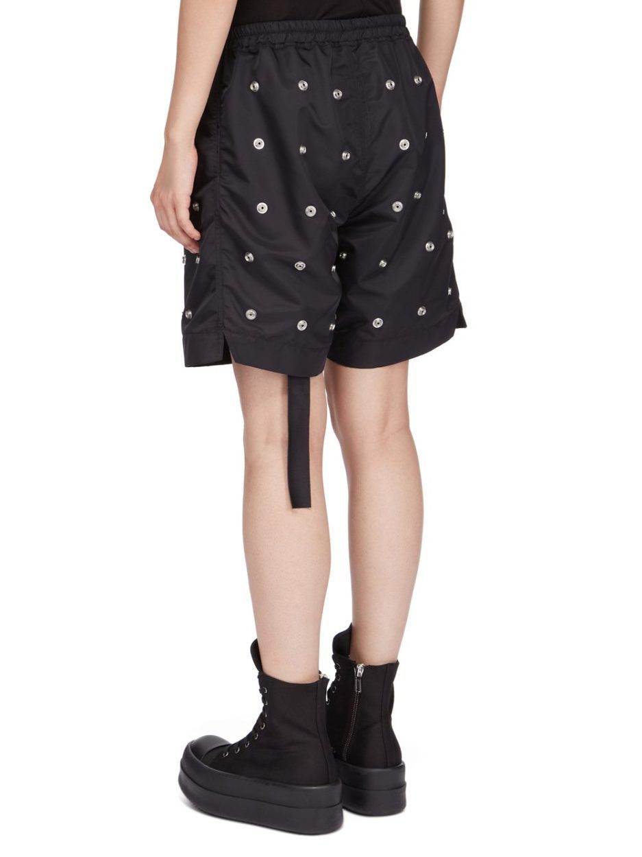 Shop Rick Owens Drkshdw Eyelet-detail Wide-leg Shorts In Black