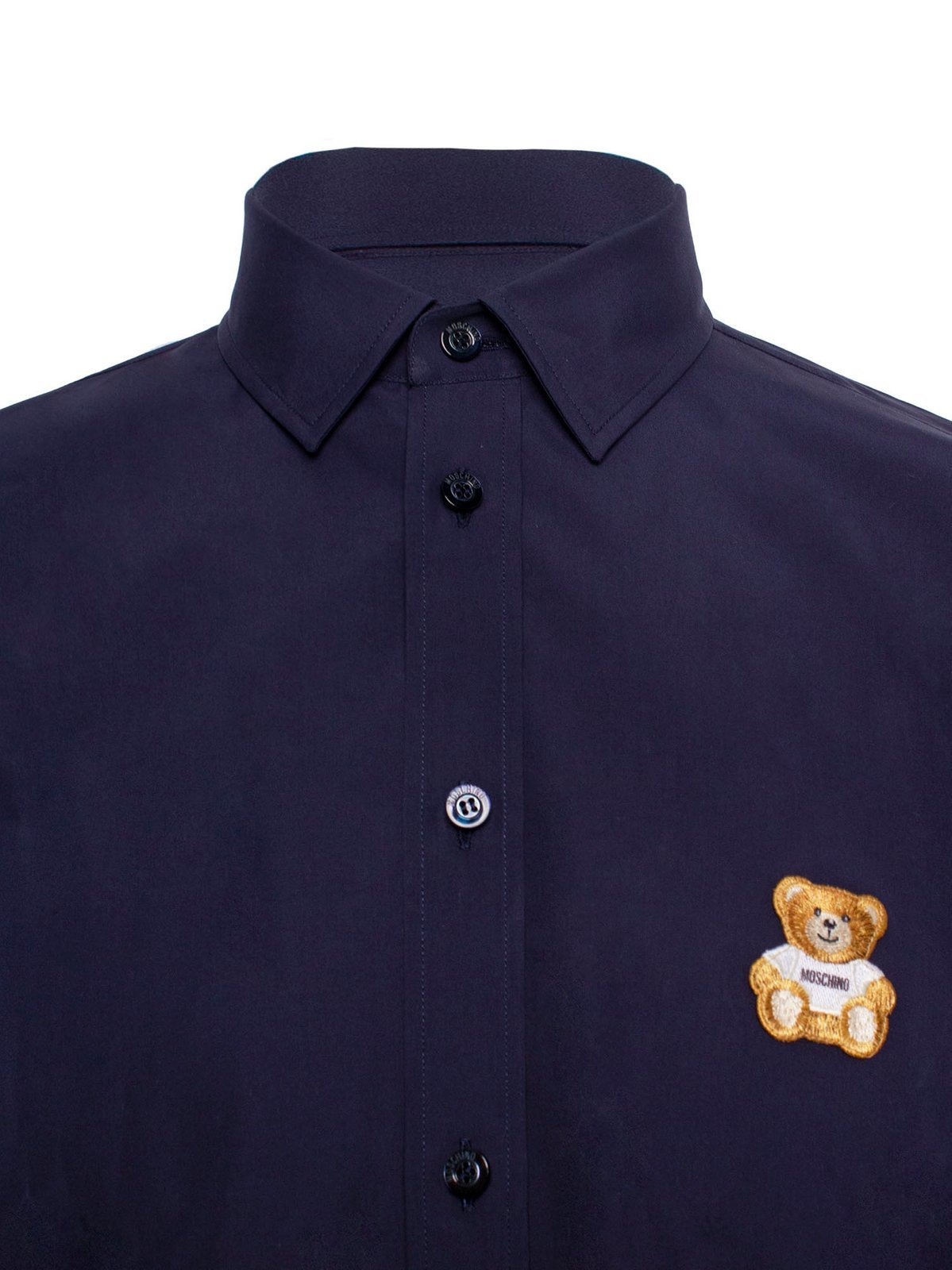Moschino Long-sleeved Shirt In Black
