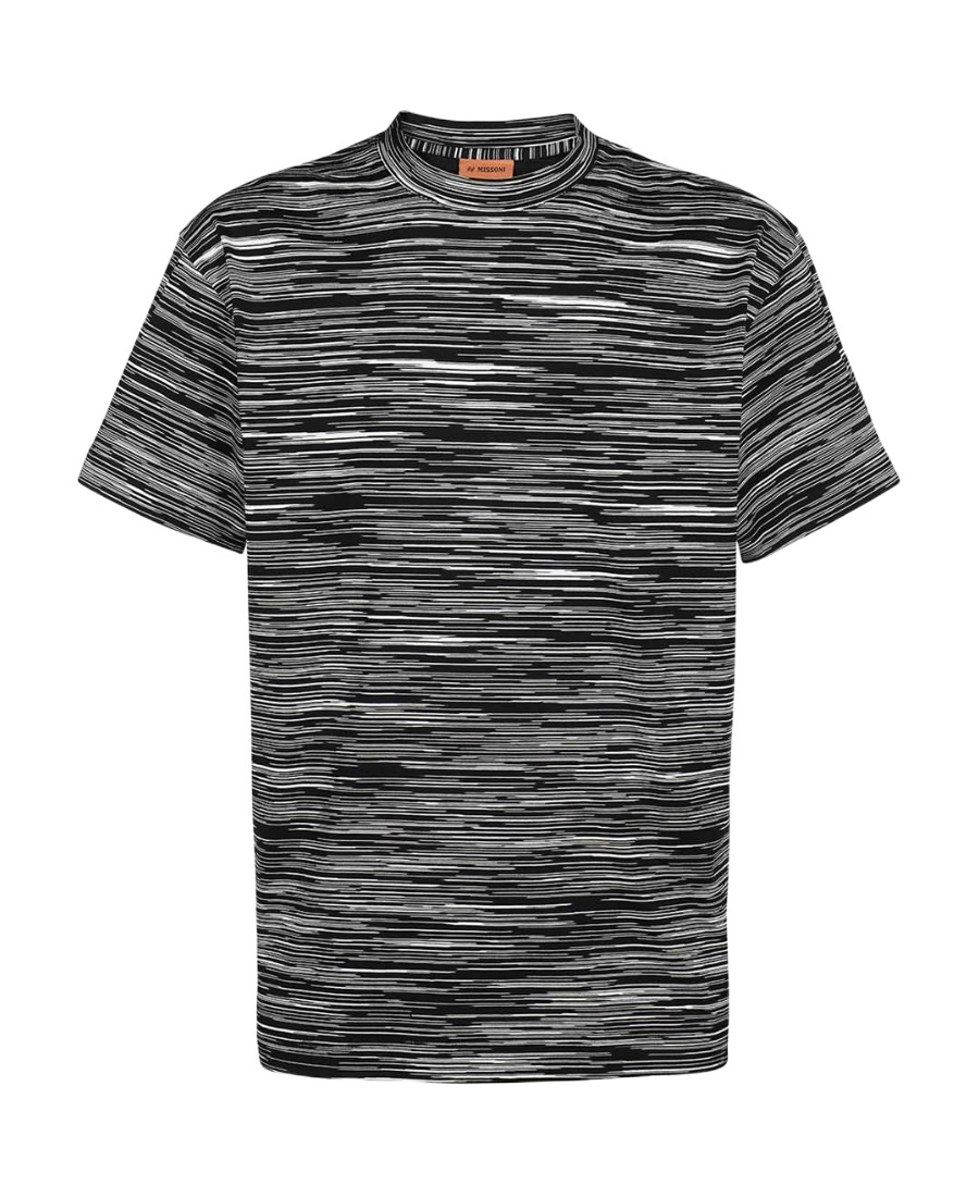 Missoni Man T-shirt Midnight Blue Size Xxl Cotton In Black