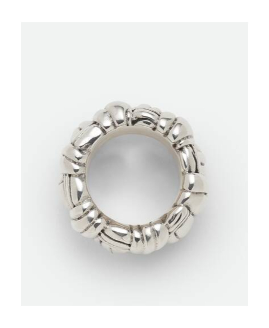 Bottega Veneta Pleated Ring In White