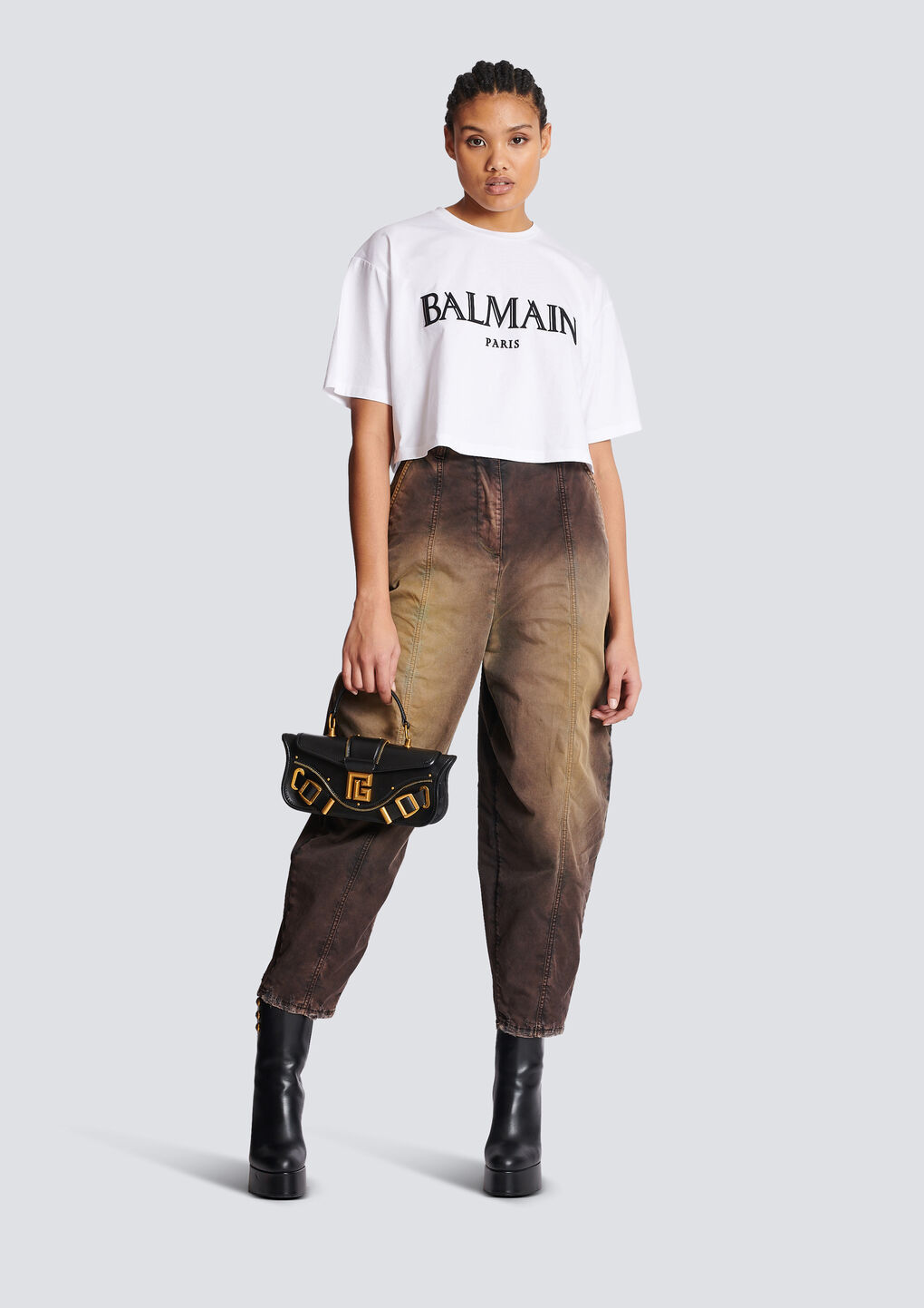 Balmain Tie-dye Print Tapered Jeans In Multicolor