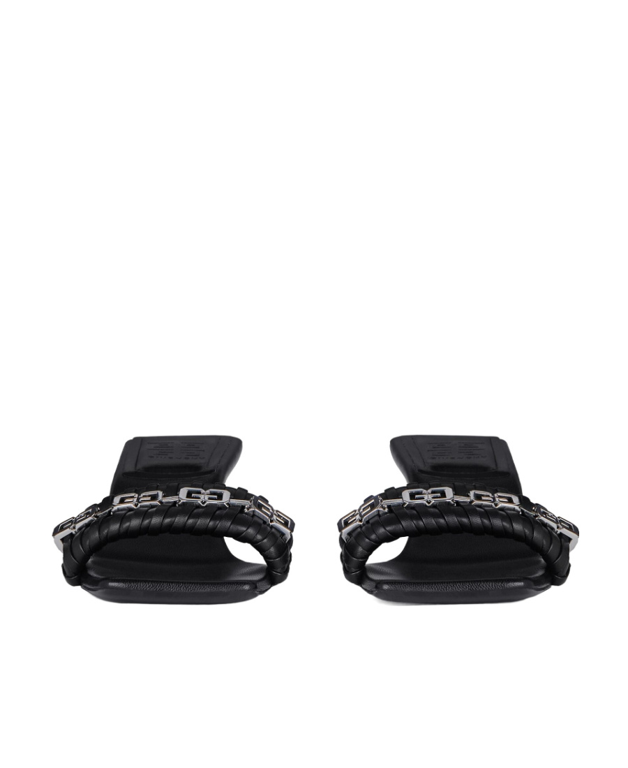 Givenchy G Woven Details Sandals In Black