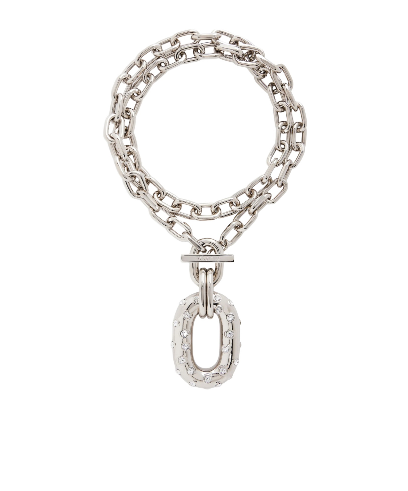Rabanne Iconic Xl Chain-link Crystal-embellished Necklace