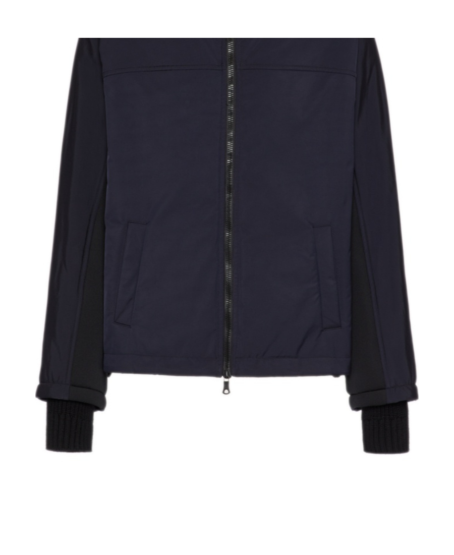 Valentino Panelled Padded Jacket In Black
