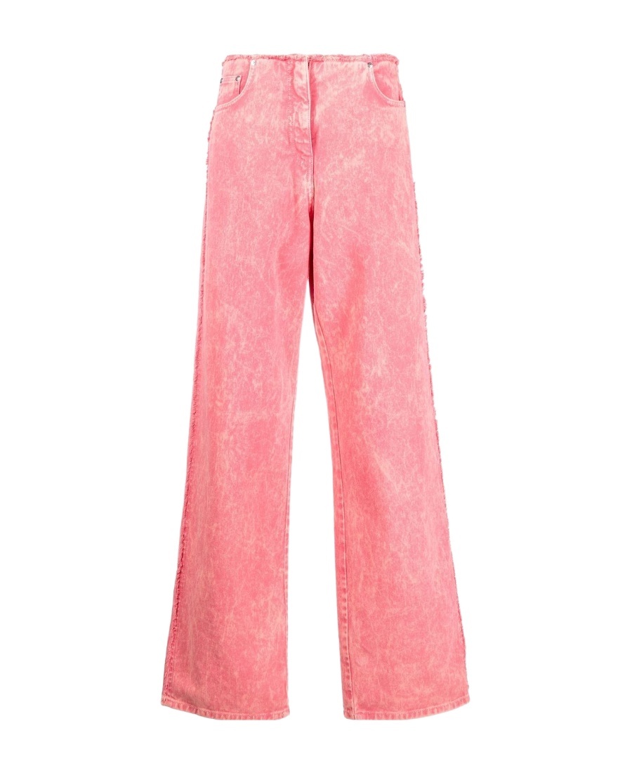 Msgm Logo Jeans In Pink
