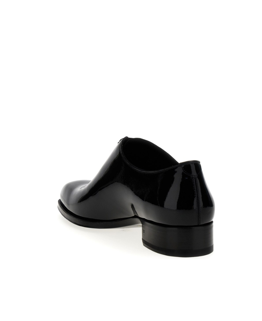 Tom Ford Elkan Whole-cut Patent-leather Oxford Shoes In Black
