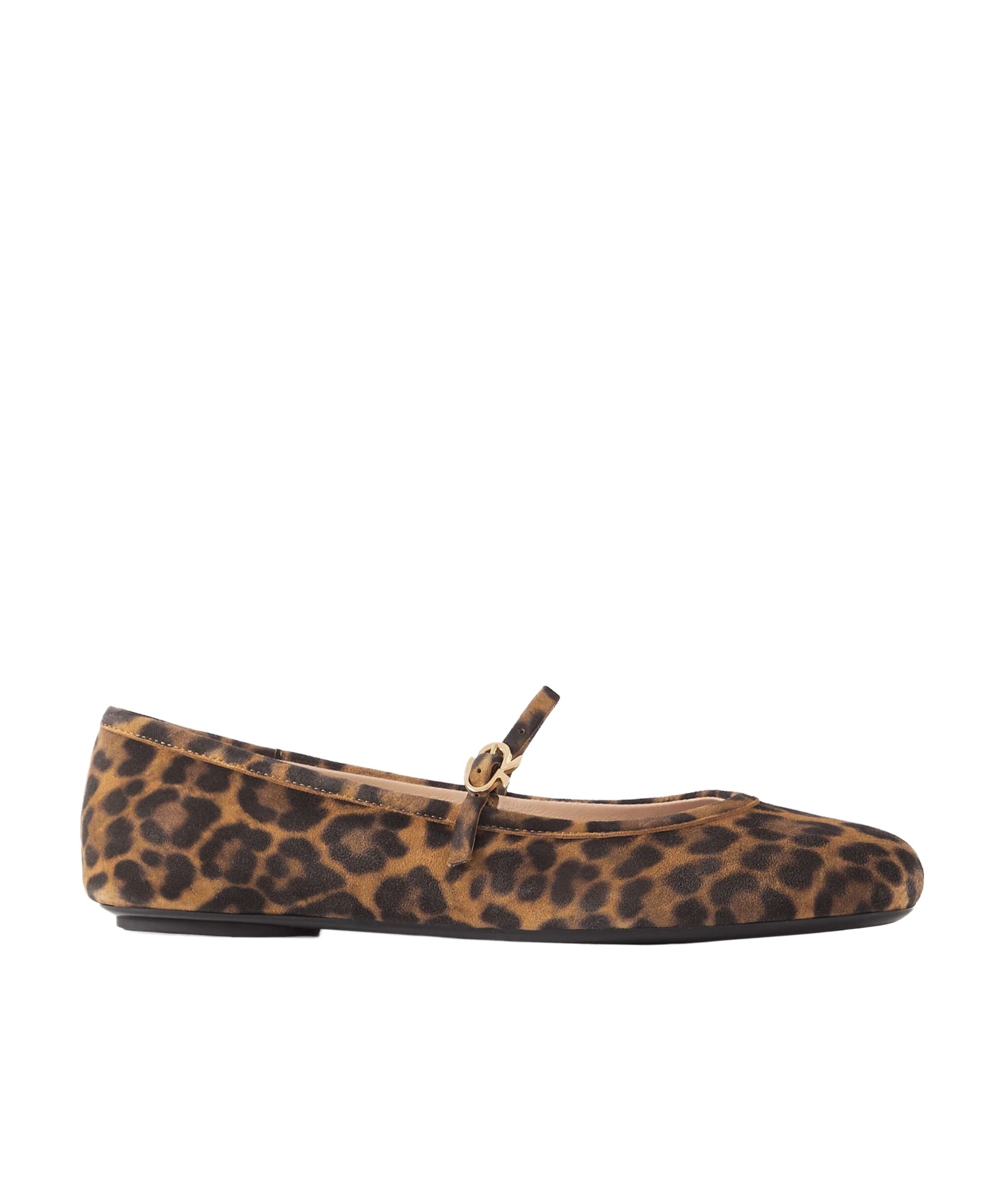Shop Gianvito Rossi Carla Leopard-pattern Ballerina Shoes In Brown