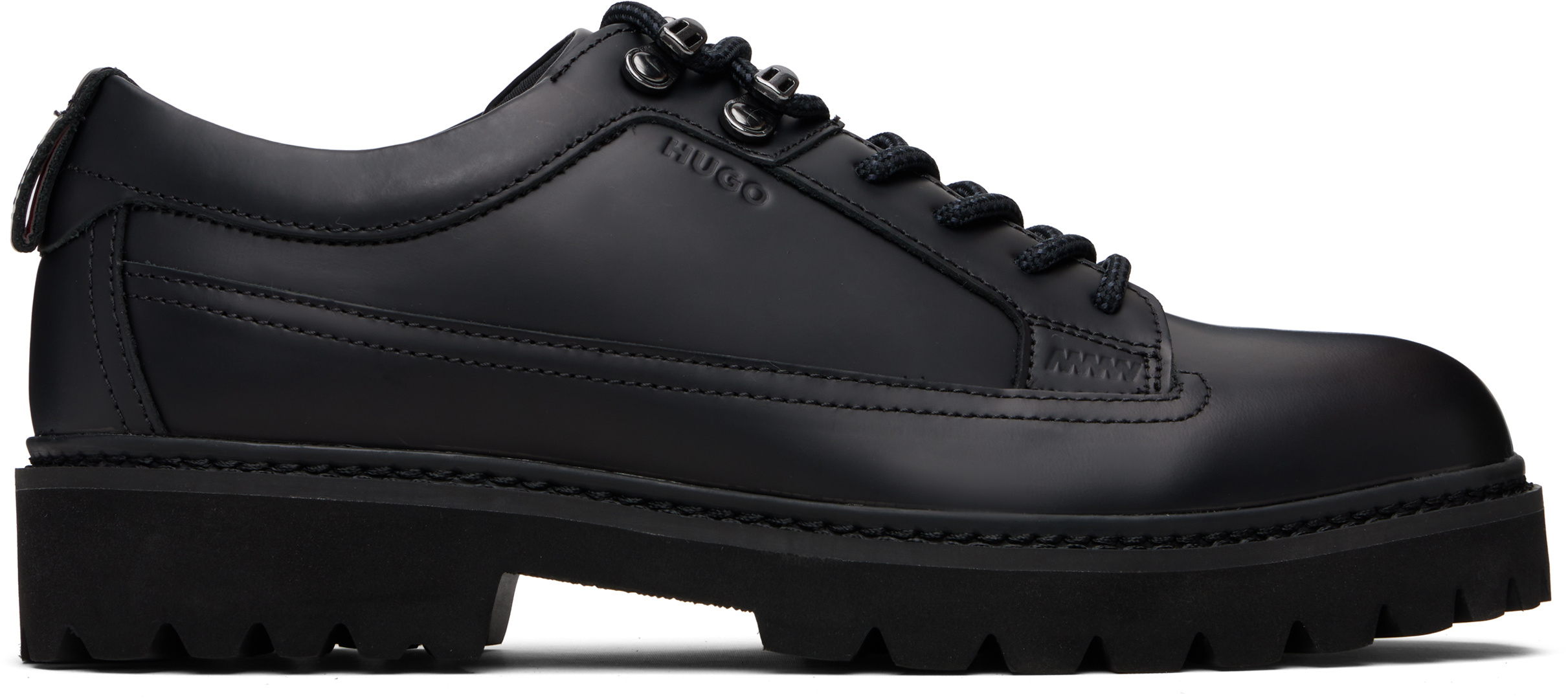 Hugo Boss Lace-up Derby Shoes In Black