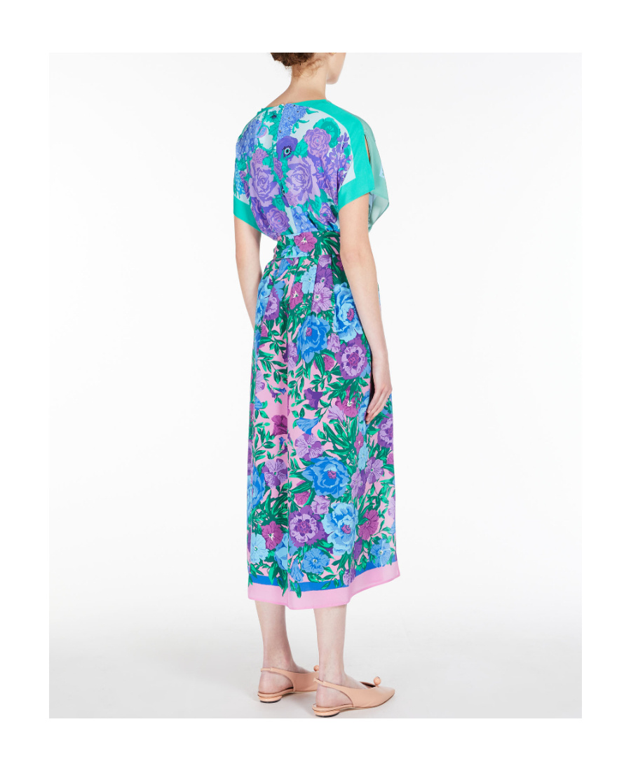 Weekend Max Mara Silk Dress In Green