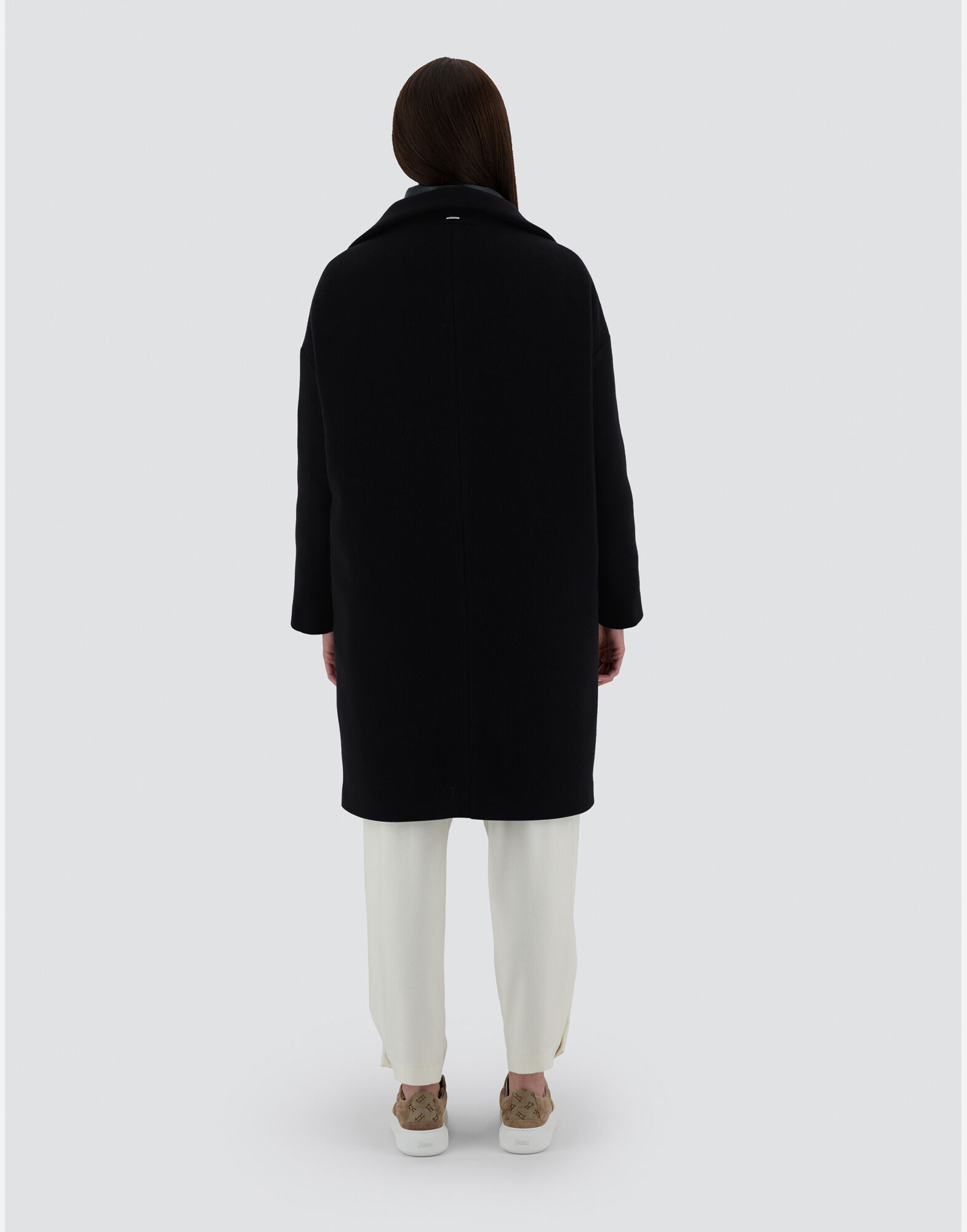 Herno Black Padded Single-breasted Coat In Mixed Of Tech Materials Woman In Black