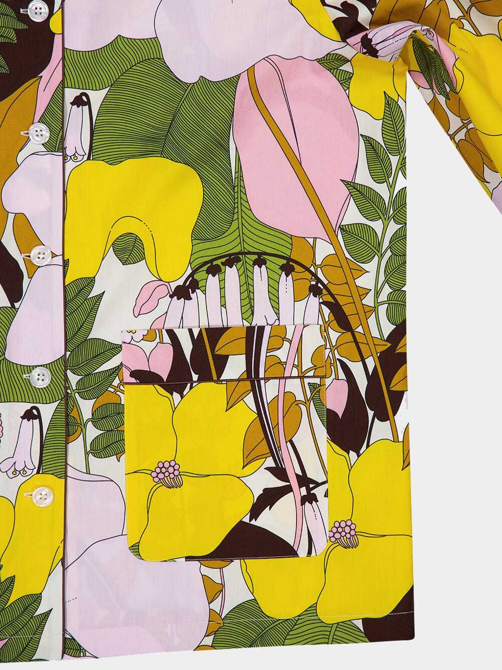 La Doublej Hammock Floral-print Cotton Shirt In Multi