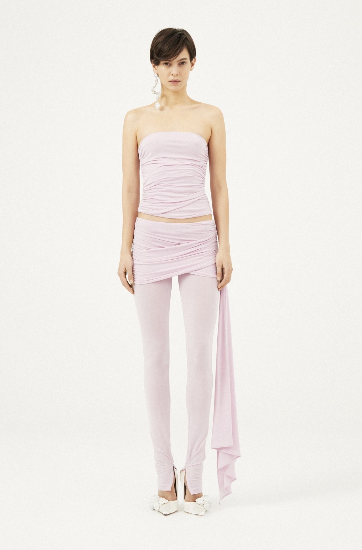 Magda Butrym Pink Layered Leggings In Pink