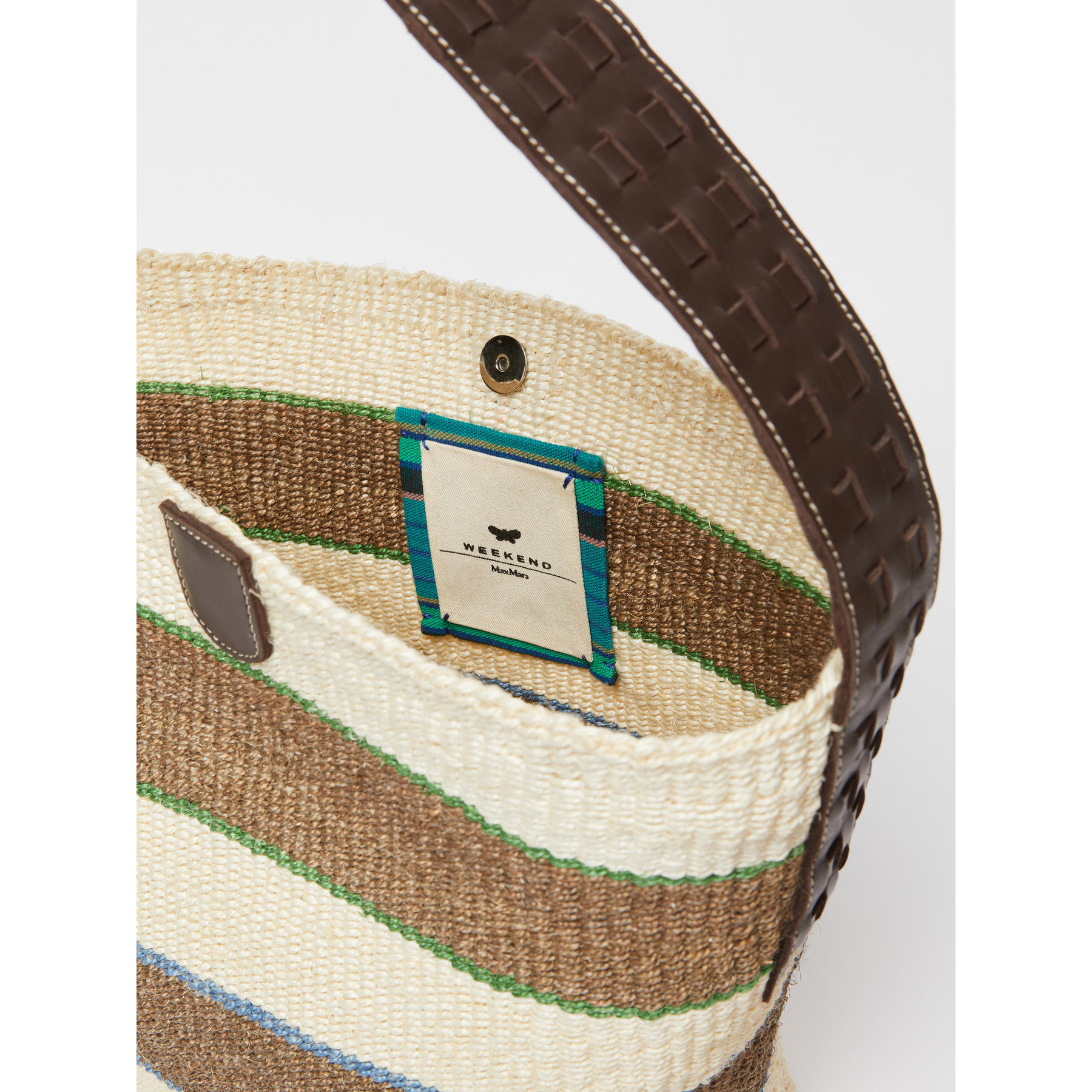 Weekend Max Mara Colorblock Shoulder Bag In White