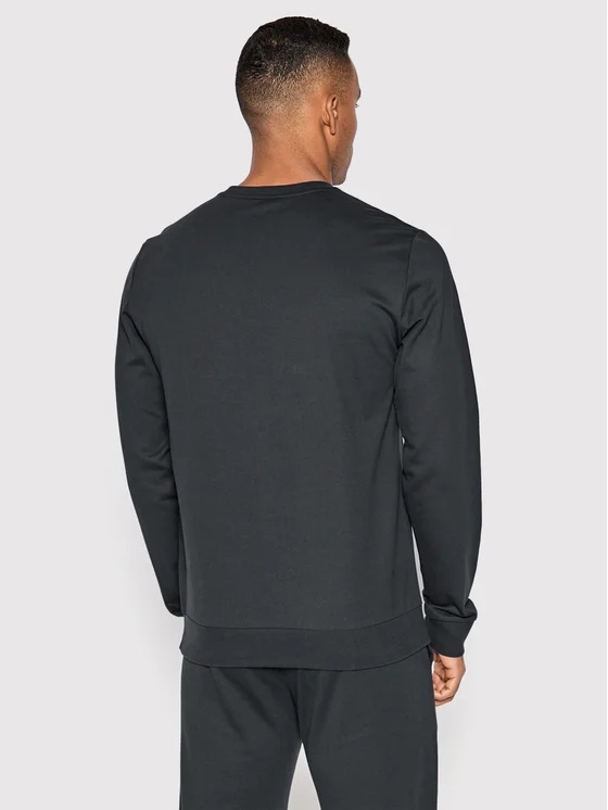 Ea7 Round-necked Logo Sweater In Black