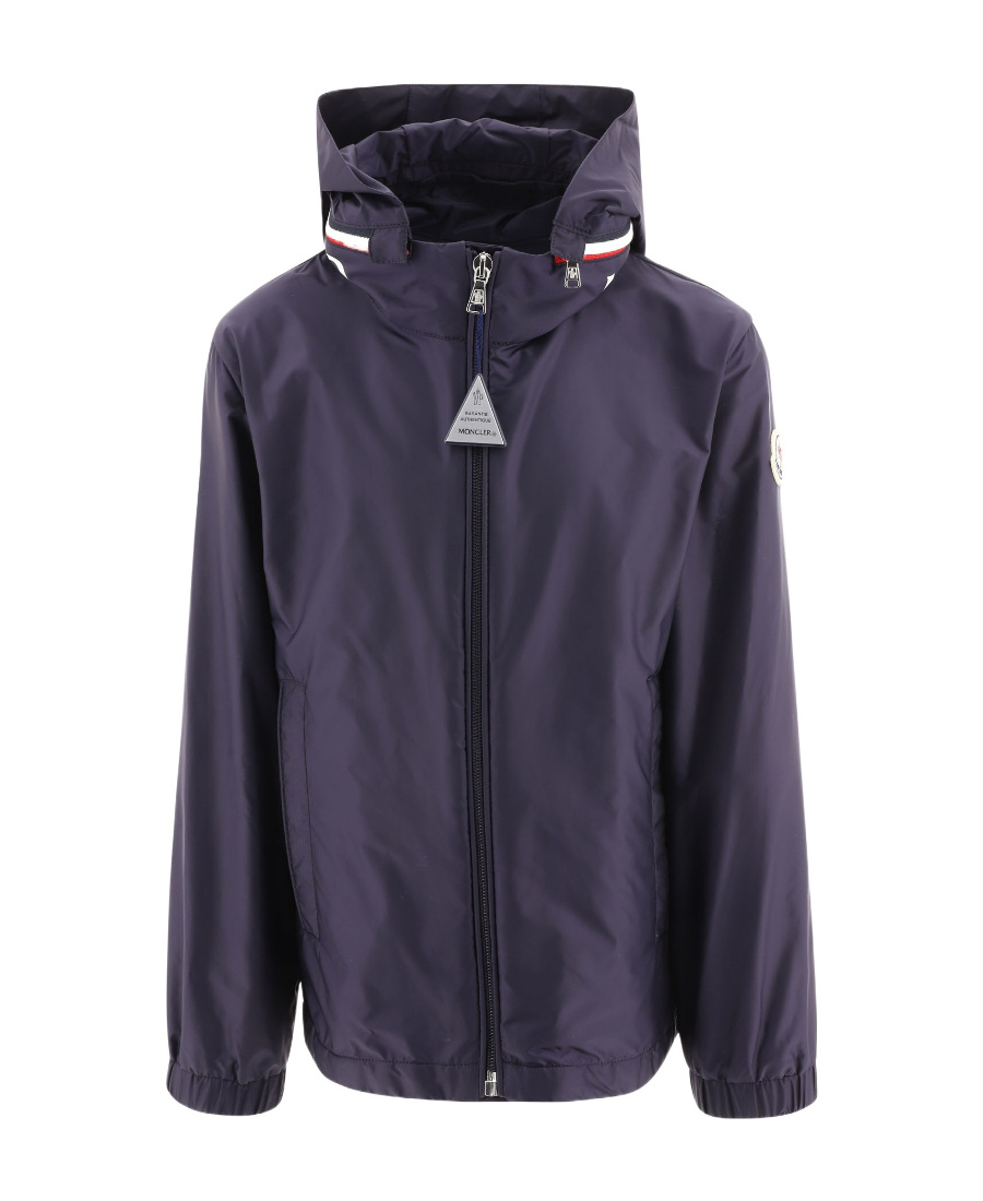 Moncler Logo-patch Lightweight Jacket In Blue