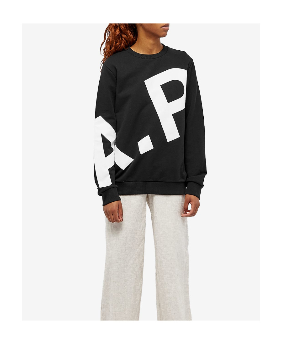 Apc A.p.c. Sweatshirt With Maxi Logo In Black