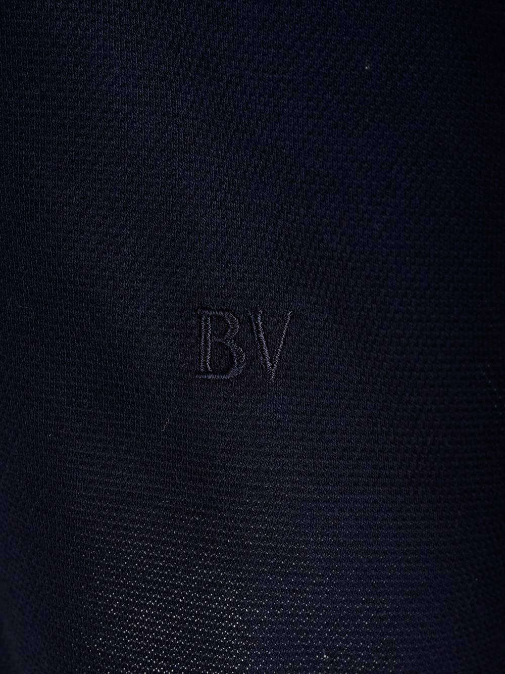 Shop Bottega Veneta Cropped Cotton Piqué Polo In Blue