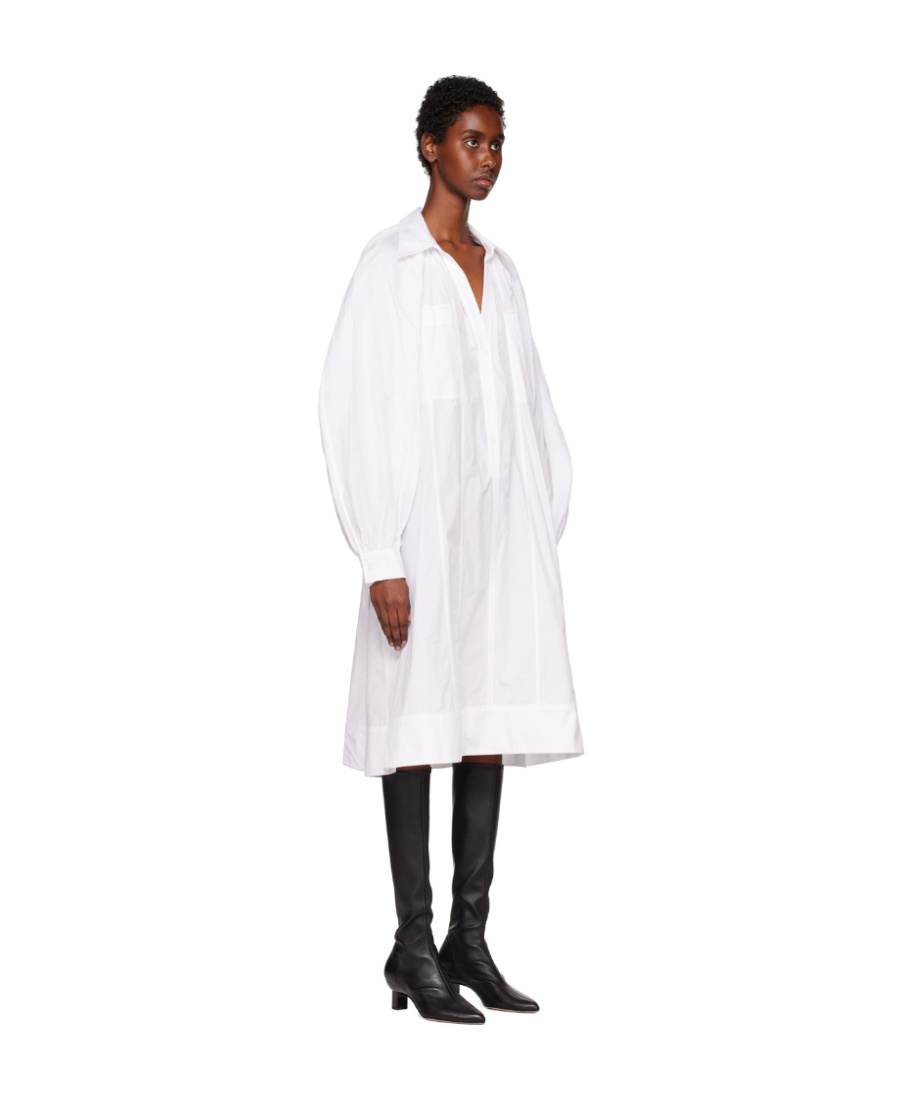 3.1 Phillip Lim Emblem Pleated Dress In White