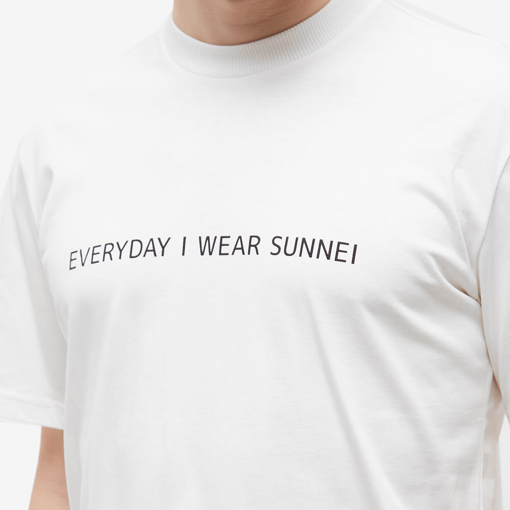 Sunnei Crewneck T-shirt With Logo Embossing In White