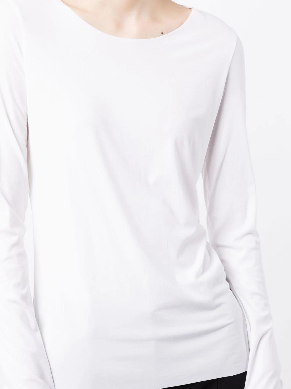 Wolford Crew Neck Long-sleeved Jumper In White