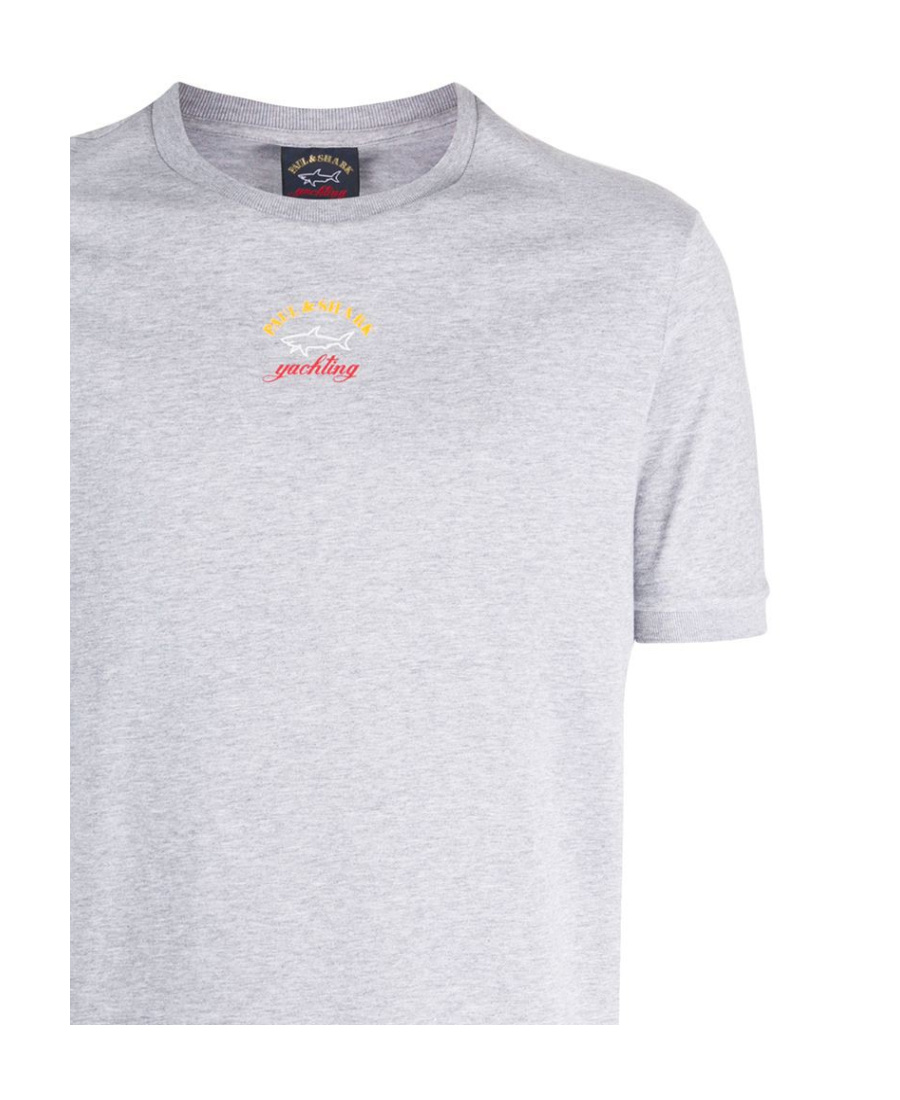 Shop Paul & Shark Round-necked Logo T-shirt In White