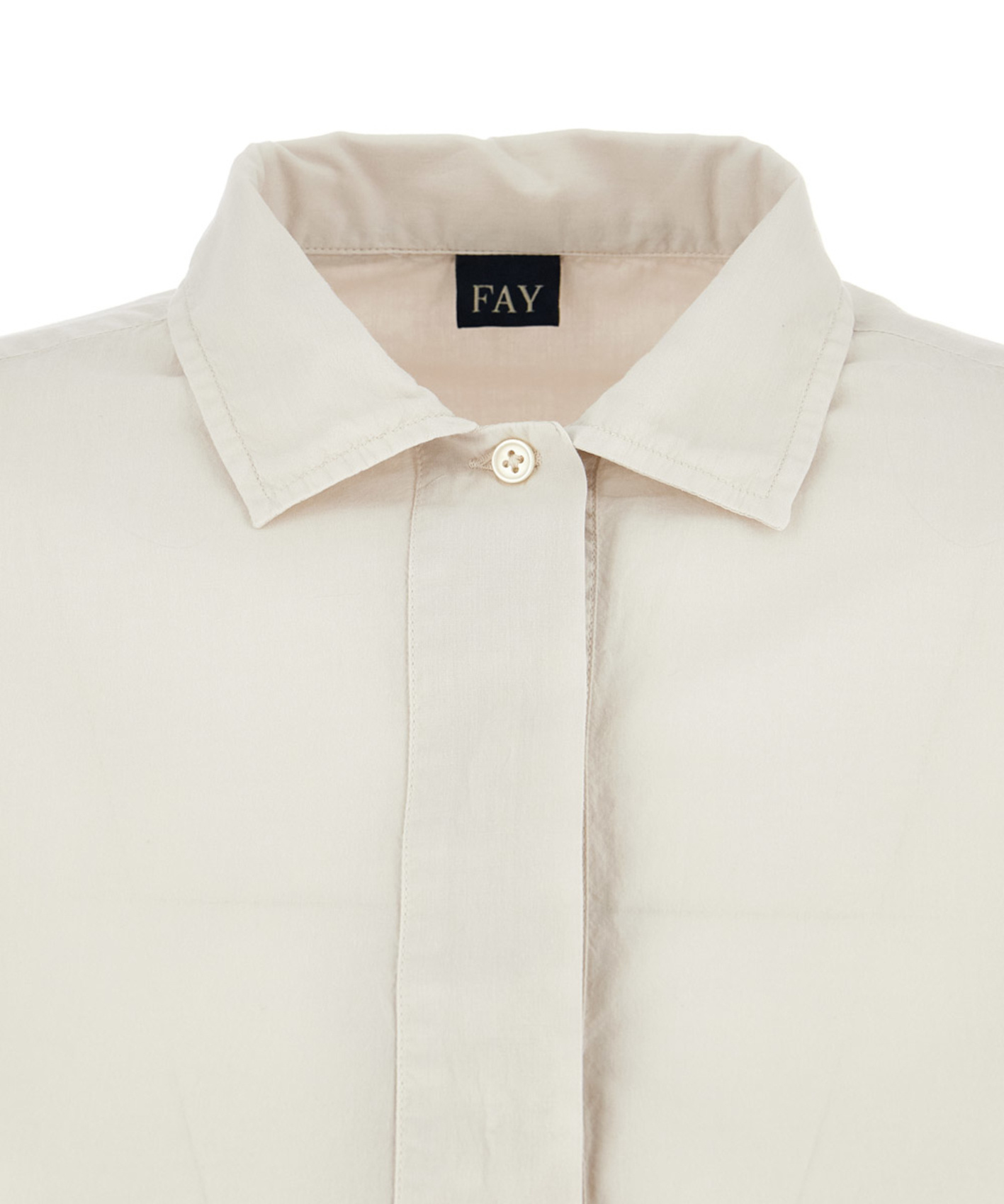 Fay Long-sleeved Shirt In White