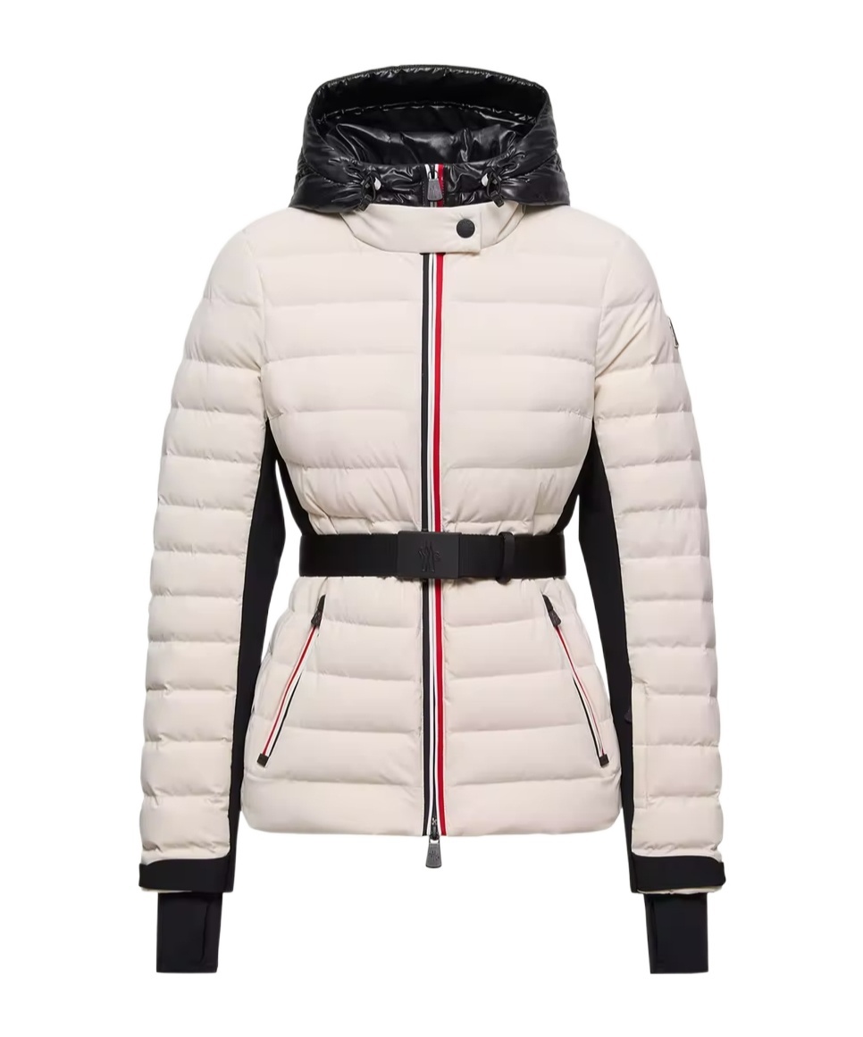 Moncler Bruche Hooded Down Ski Jacket In White