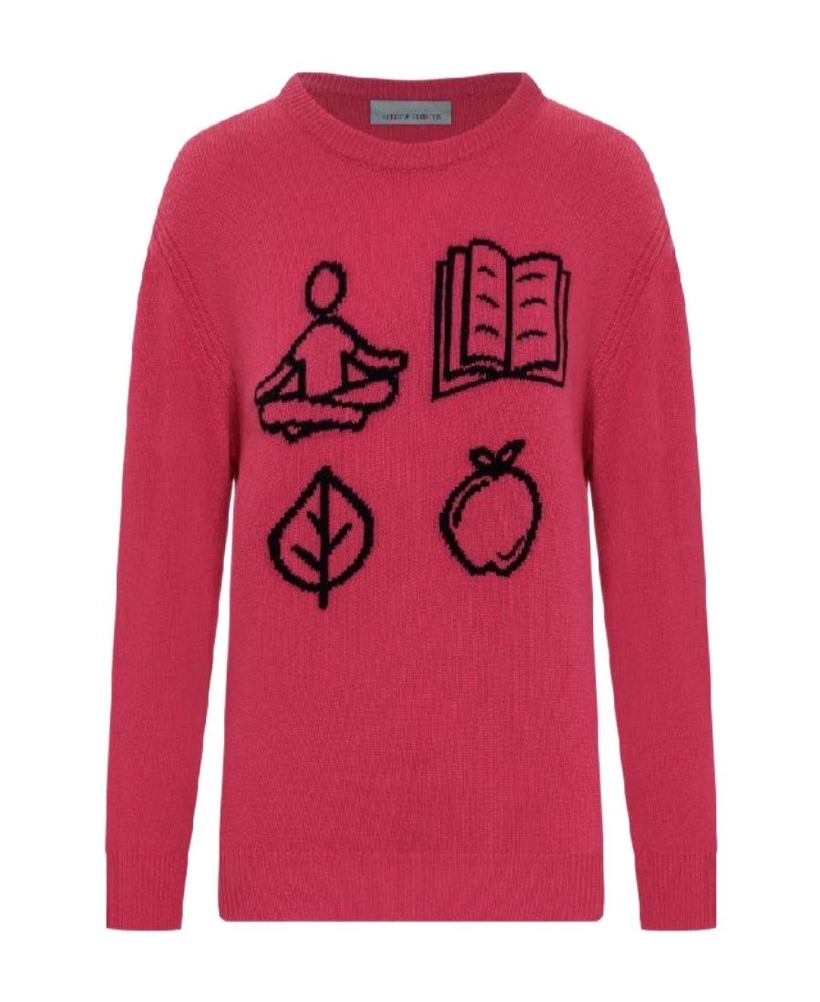 Alberta Ferretti Embroidered Jumper In Pink