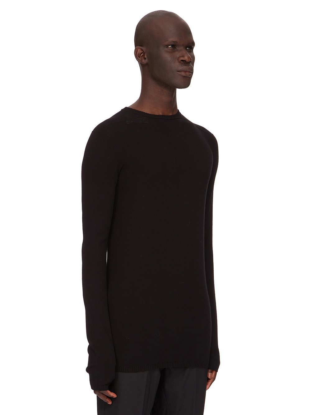 Rick Owens Biker Level Long-sleeve Jumper In Black