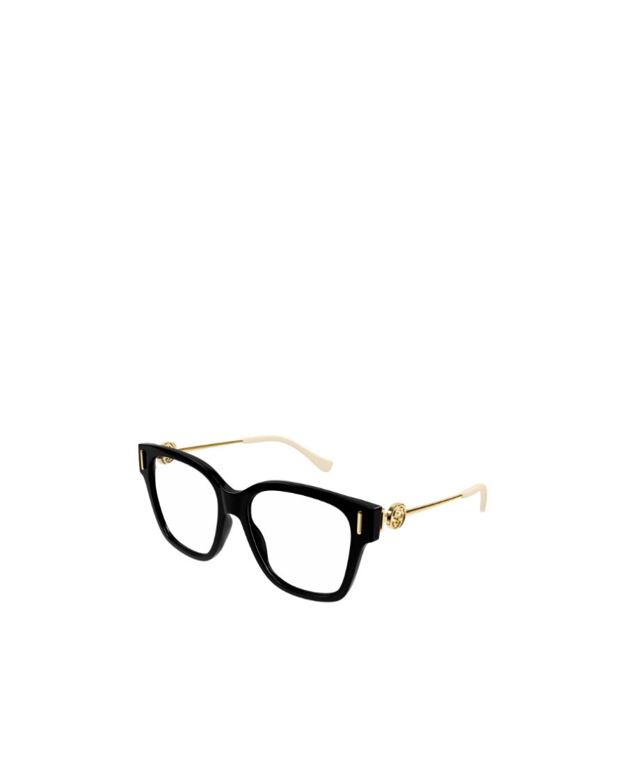 Gucci Gg-logo Square-frame Optical Glasses In Black