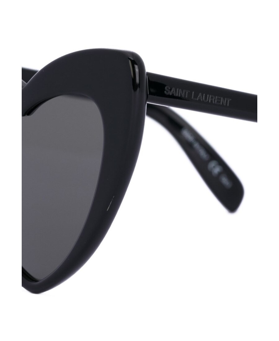 Saint Laurent Heart Frame Sunglasses In Black