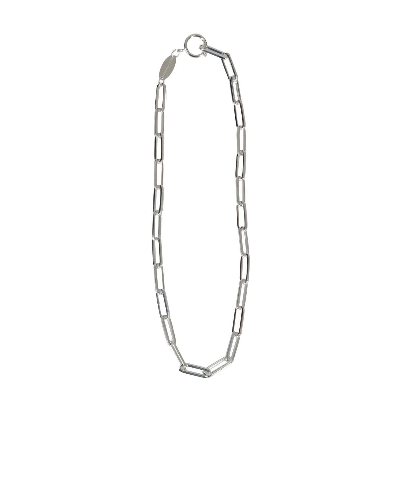 Federica Tosi Polished-effect Cable-knit Necklace In Gray