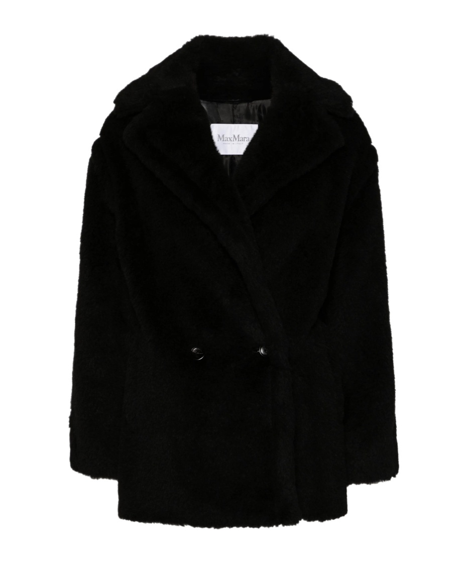 Max Mara Long-sleeved Coat In Black