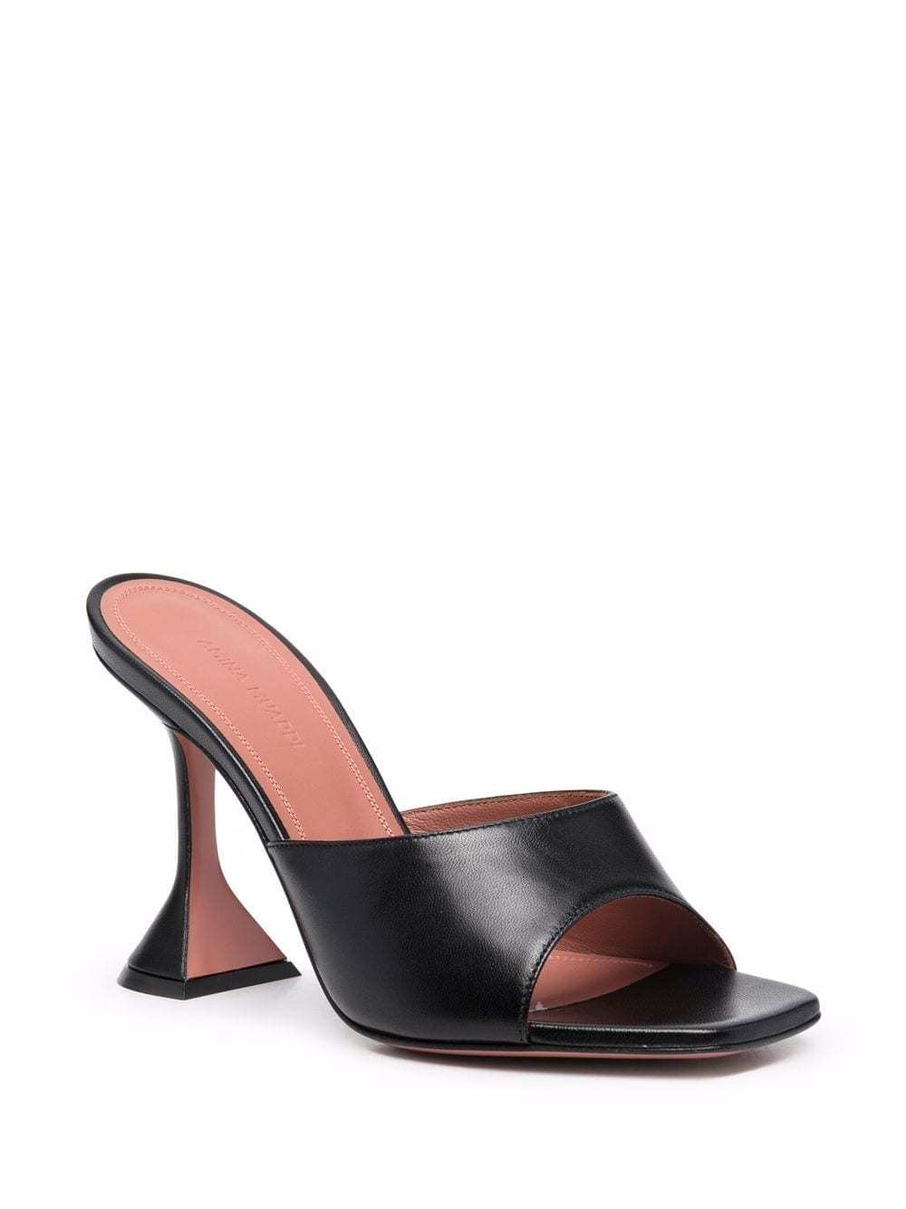 Shop Amina Muaddi Open-toed Heels In Black