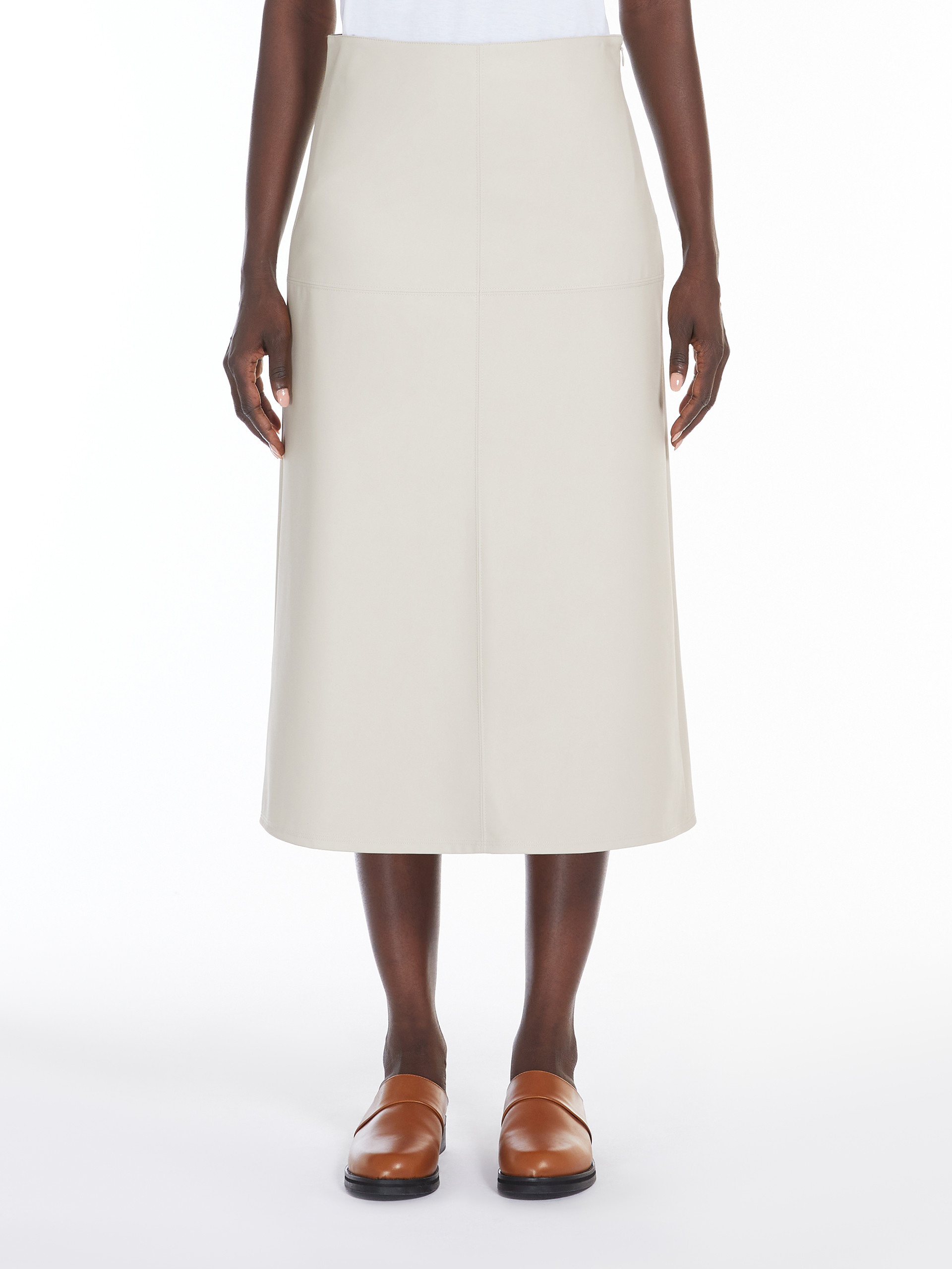 Max Mara High Waist Skirt In White
