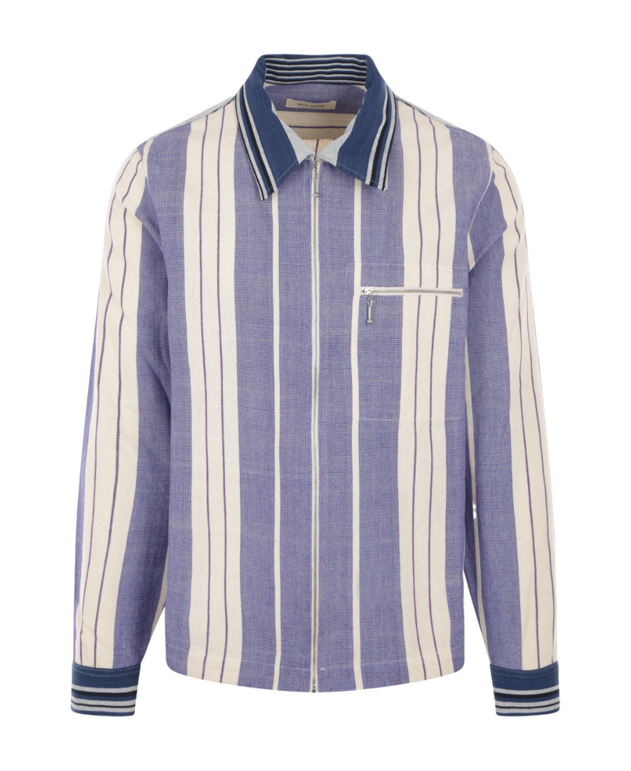 Wales Bonner Atlantic Striped Zipped Jacket In Multicolor