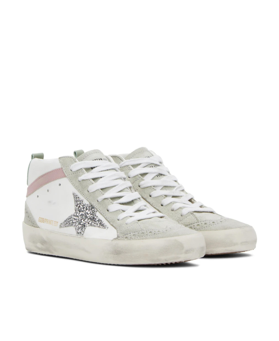 Golden Goose Ssense Exclusive White & Gray Mid Star Classic Sneakers In White