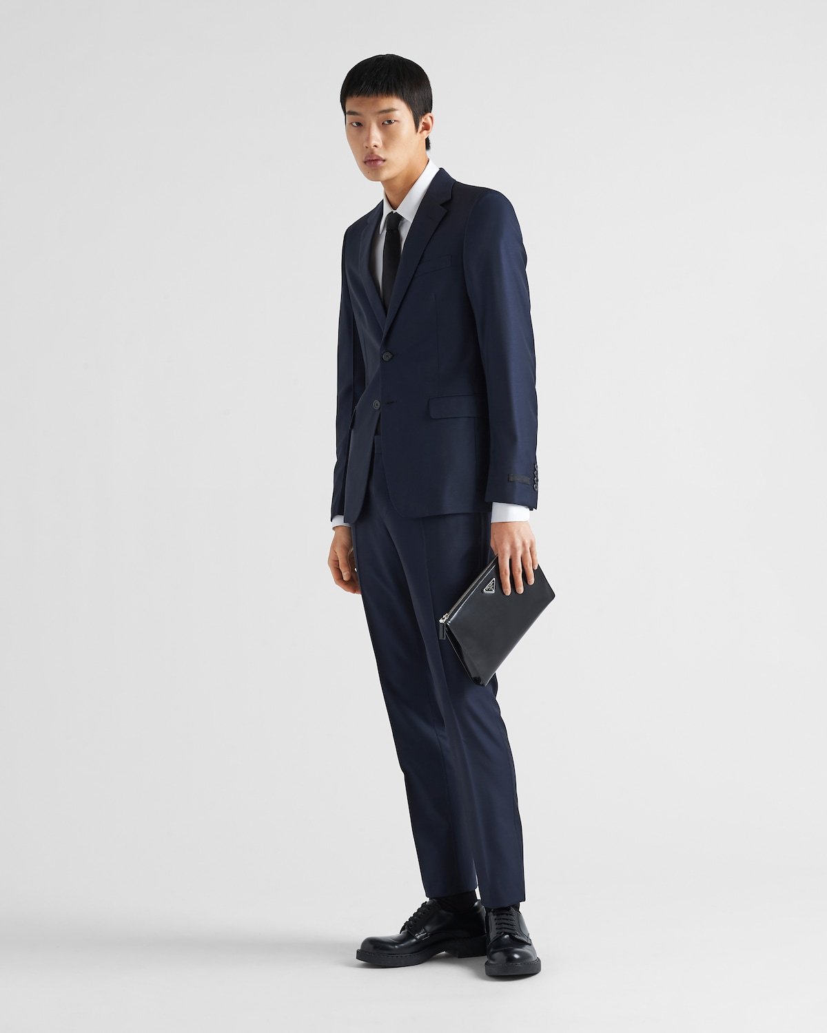 Prada Tailored Two-piece Button-front Suit In Blue