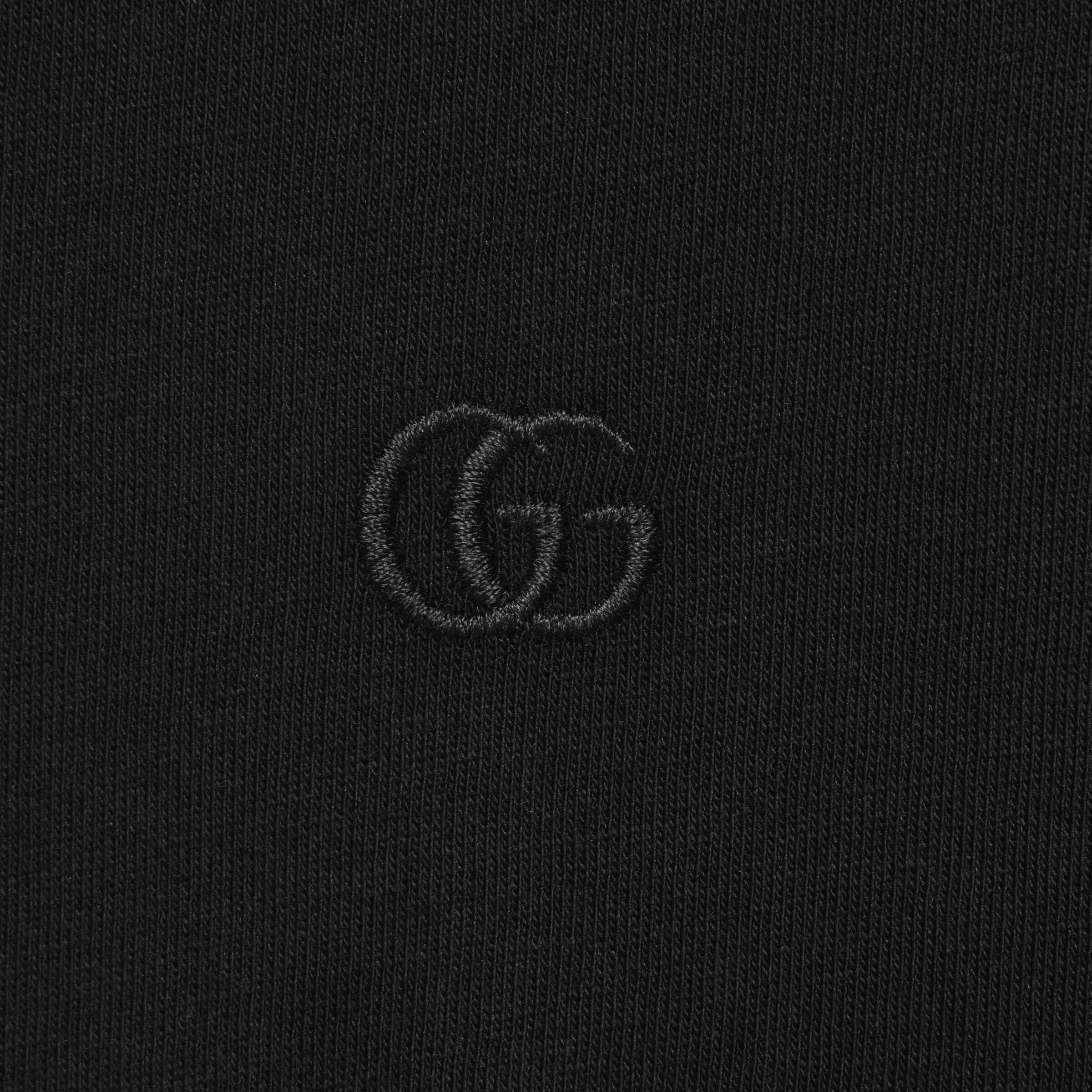 Gucci Logo-embroidered Short-sleeve T-shirt In Black