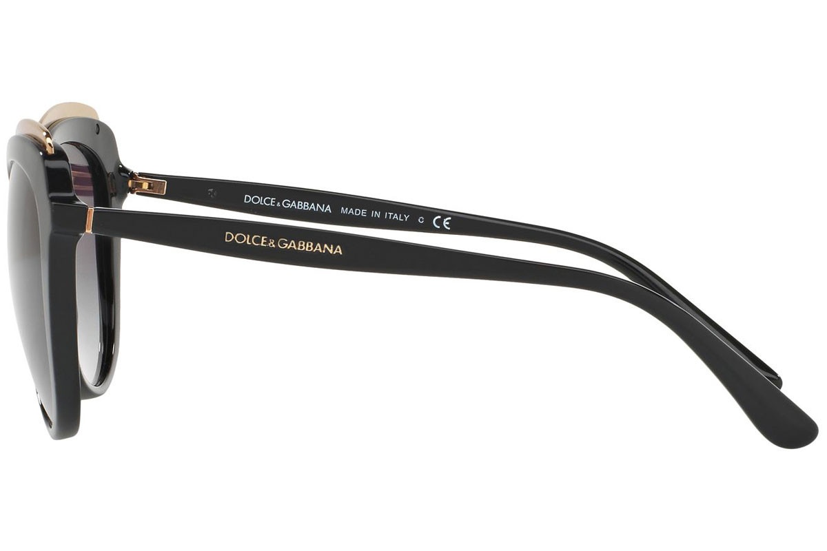 Dolce & Gabbana Logo Gradient Sunglasses In Black